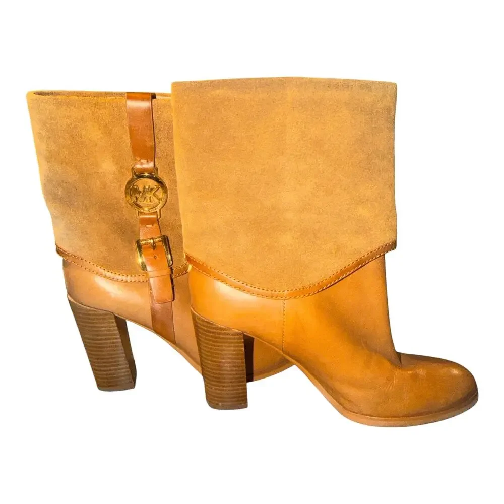 Michael Kors Women’s Size 8.5 Fulton Brown Leather Boots